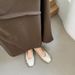 Silver Single Shallow Mouth Bow Spring Autumn High-end French Style Evening Flat Fashion Women's Versatile Shoes_vogvips.com