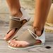 Summer Women's Wide Width Sandals - Comfortable Flat Casual Sandals For Everyday Wear_vogvips.com
