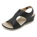 Q316-72025 Summer New Outdoor Casual Elastic Simple Wedge Beach Sandals For Women_vogvips.com