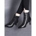 Jinbukang PLOVER High-heeled Shoes, Stylish New Spring And Autumn Short Boots, Pointed Toe, Thin Heel, Winter Plush_vogvips.com