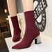 336-7 European American Style Fashionable Simple Women's With Chunky High Heels, Pointed Toe, Slimming And Sexy_vogvips.com