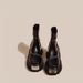 Womens Shoes High-quality Zippered Womens Boots Autumn Round Toe Solid Short Bucket Middle Heel Waterproof British Boots Square-toed Chelsea Boots_vogvips.com