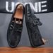 SHLIANG Brand Men Loafers Leather Men's Casual Shoes Moccasins Slip On Boat Shoes Fashion Tassel Driving Flats X0012_vogvips.com