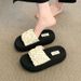 Polka Dot Thick-Soled Women's Summer Slippers 2026 New Style Elegant Beach Vacation Slide Sandals To Pair With Skirts_vogvips.com