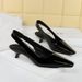 SEVEN BIG TREES Women's Pointed Toe Low Heel Pumps - Patent Leather Hollow Out Slip-On Shoes With Ankle Strap For Elegant & Slim Look_vogvips.com