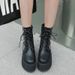 Spring And Autumn New Ethnic Style Short Martin Boots Heel Thick Sole Spider Web Embroidery Large Size Women's Shoes_vogvips.com