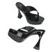 Women's Sexy 12CM Block Heel Mules - Crystal Embellished Square-Toe Party Sandals (Non-Slip Nightclub Shoes For Women)_vogvips.com