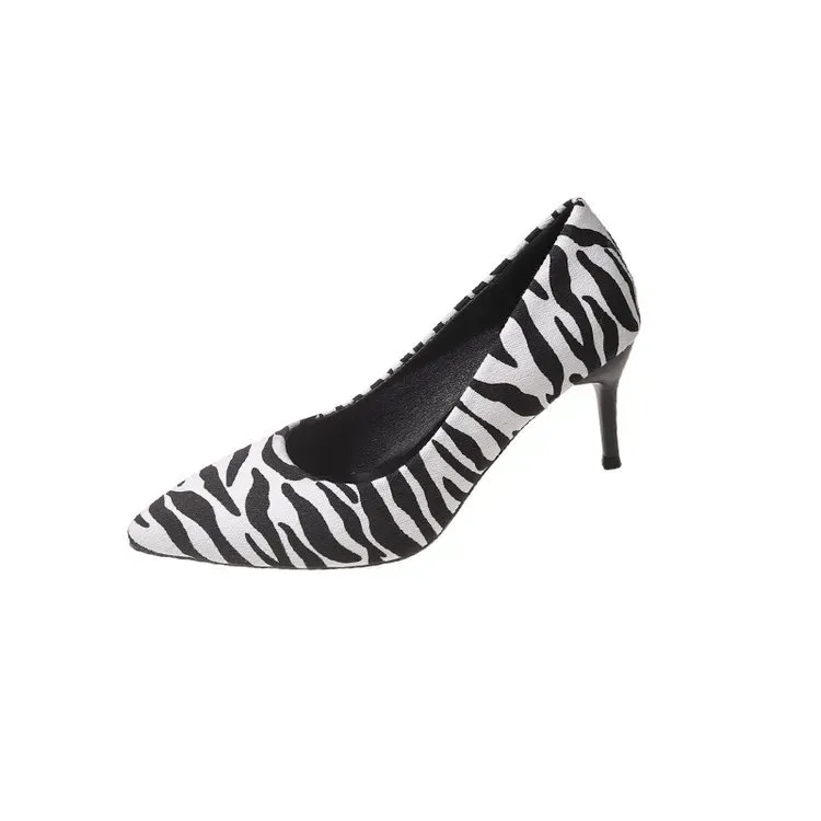 Women's Shoes New Design France Version Fashionable Printing Versatile Vintage Comfortable Minimalist Style Triple Black_vogvips.com