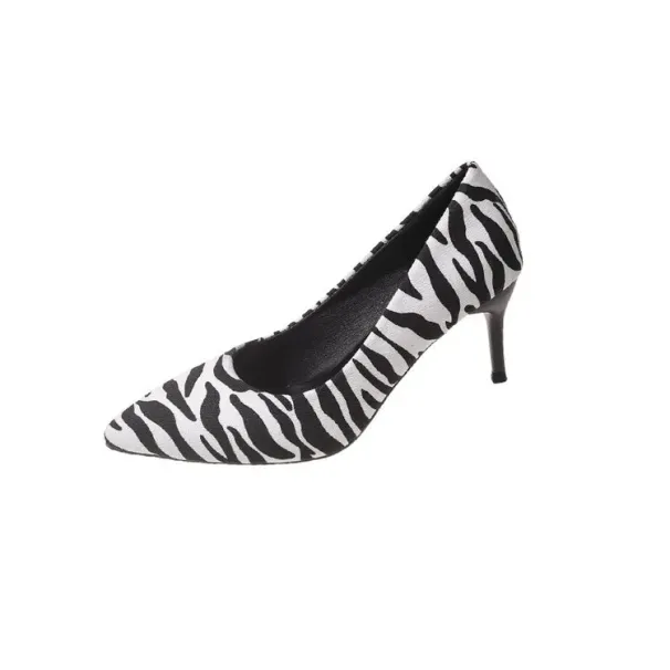 Women's Shoes New Design France Version Fashionable Printing Versatile Vintage Comfortable Minimalist Style Triple Black_vogvips.com