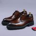 British Genuine Black Groom Business Formal Thick Soled Suit Cowhide Casual Leather Men's Wedding Shoes_vogvips.com