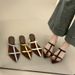 Fashion INS Trend Wedge Roman Women's Shoes Outdoor 2025 Summer Gold French Style Sandals High Heels_vogvips.com