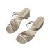 Foreign Trade Thin-strap Sandals Women, Fairy-style New Mid-heel Sandals, Women's Outdoor Chunky-heel One-strap Shoes_vogvips.com