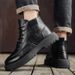 Autumn Men's High-Top Business Casual British Soft Leather Fleece-Lined Shoes, Thick-Soled Warm Short Boots, Martin Boot_vogvips.com