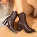 style Of Womens Versatile Pointed Toe Ankle Boots Fashionable Trendy With Chunky Heels Elegant And Casual 251027_vogvips.com