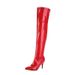 32/48 Plus Size Women's Shoes Pole Dance Simple High Heels Over-the-Knee Long Boots_vogvips.com