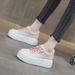 inner Height-increasing Bread Shoes Women's Thick-soled Leather Surface Casual Versatile Foot-showing Small Muffin Shoes Little White Shoes_vogvips.com