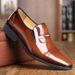 Men's Fashion Gradient Loafers - Breathable Business Casual Shoes With Rubber Sole (Sizes 38-48, Black/Brown)_vogvips.com