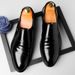 Spring And Autumn Cowhide Baita Business Dress Casual Men's Soft Leather British Lefu Shoes_vogvips.com