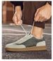 Men's Comfortable Leather Breathable Sports Board Shoes Casual Flat-bottomed German Training Shoes Lace-up White Shoes Round Head Board Shoes_vogvips.com