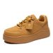 Men's Shoes Niche Design Trendy Thick Soled Height Increasing Sneakers Solid Color Lace Up Versatile Classic College Style Sports Casual Shoes_vogvips.com