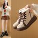 Tide Velvet Martin Boots Women's Casual Thick-soled Heightening Student Thermal Locomotive Boots_vogvips.com