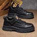2024 Autumn New Casual Leather Shoes Men's Mid-top Martin Outdoor Thick-soled Work Short Boots_vogvips.com