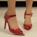 2025 Summer European And American Sexy Snake Pattern Thin Heel Buckle Peep-Toe Sandals, Women's High-Heel Sandals For_vogvips.com