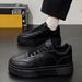 Autumn Men's New Breathable White Versatile Thick Soled Sports Casual Board Shoes, And Trendy Shoes For Male Students_vogvips.com