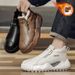 Autumn And Winter High-Top Lined Thick Cotton Shoes For Men, Casual, Non-Slip, Thick-Soled, Cold-Resistant, Warm Cotton_vogvips.com
