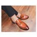 Autumn British Style Men's Slip-On Korean Trendy Hairstylist Pointed Toe Tassel Lazy Casual Leather Shoes_vogvips.com