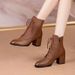 2025 New Short For Genuine Soft Leather Martin Women Autumn Winter Mid-Heel Fashion Versatile Warm Fleece-Lined Women's_vogvips.com