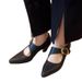 2025 Autumn New Style Pointed Toe Chunky Heel Strap-On French Versatile Shallow Metal Elegant High-Heel Pumps_vogvips.com