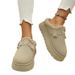 Women's Shoes Large Size Thick Soled Slippers For Women Winter New Retro Cotton Shoes Snow Boots For Women_vogvips.com