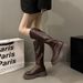 Solid Color Elegant British Style Chunky Heel Thick Sole Long For Women 2025 New Autumn Over-the-Knee Riding Boots_vogvips.com