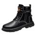 European Warm Series 2025 Spring New High-top Men's Shoes Lace-up Martin Casual Motorcycle British Trendy Fashion Work Boots_vogvips.com