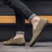SHLIANG Suede Men Casual Shoes Outdoor Breathable Lightweight Leather Mens Walking Shoes Anti Slip Lightweight Driving Shoes X0038_vogvips.com