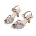 Sequin High-heeled Shoes For Women, Cross-border 2025 Summer New Style, Large Size, Chunky Heel, European And American_vogvips.com