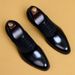 Genuine Cow Leather Brogue Wedding Business Men Casual Flats Vintage Handmade Oxford Shoes For Men Black Burgundy 2024_vogvips.com