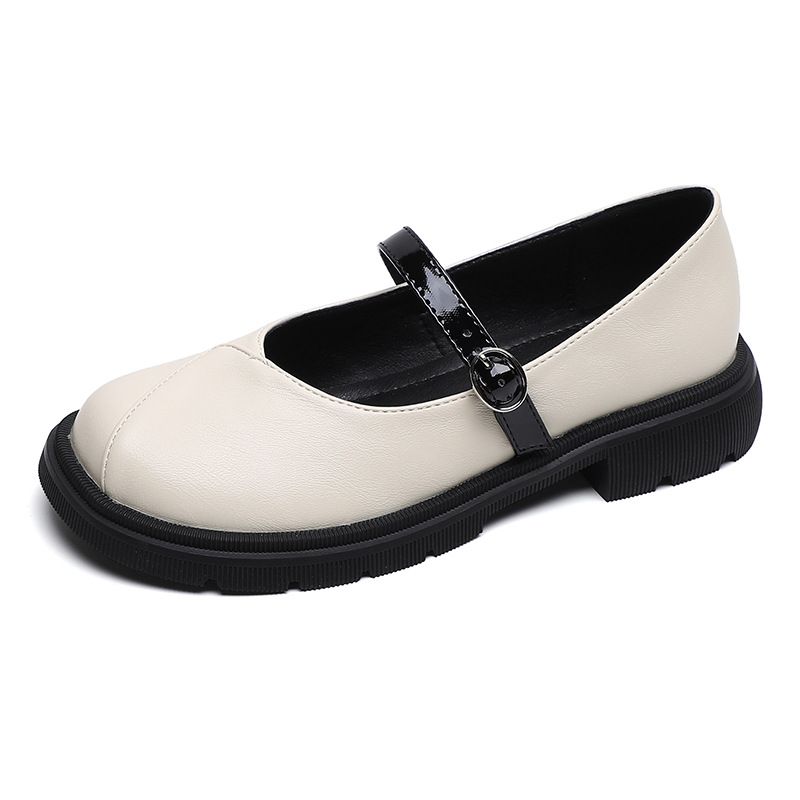 thick-soled Mary Jane Shoes For Women With Light Mouth Loafers Round Head Soft Sole Thick Heel Single Shoes For Women_vogvips.com