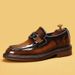 Euro Step 【VIP Exclusive】Business Casual Loafers Men Genuine Horsebit British Style Slip-On Leather Shoes_vogvips.com