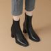 7cm Size 31-40 Square Toe Chunky Mid-Calf Slim Martin Height Increasing High Heel Back Zipper Short Boots For Women_vogvips.com