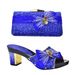 Bow Decoration Chunky Heel Round Toe Sandal Flash Diamond Pack Party Wear Shoes Bag Set_vogvips.com