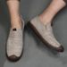 Cloth Linen 2025 Spring Leisure Lightweight Cow Muscle Soft Sole Online Driving And Walking Breathable Men's Shoes_vogvips.com