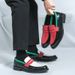 New Men's Fashionable Black And White Color-blocking Business Casual Loafers Leather Pointed Toe Men's Shoes Banquet Dress Wedding Shoes_vogvips.com