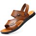 Leather Sandals For Men In Summer 2025, New Non Slip Soft Sole, Cool And Breathable Slippers, Large Size Casual Outdoor_vogvips.com