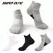 Men's sports socks, sweat absorbent and non slip running socks, outdoor socks, towel bottom boat socks, short tube elite basketball socks for men_vogvips.com