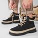Men's Casual Martin Boots Chunky Sole Height Increasing Ankle Boots Round Toe Fashion Work Boots For Men_vogvips.com