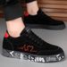 Men's Lightweight Casual Sneakers. Everyday Outdoor Running Skate Shoes For Men. Colors: Black And Red. Sizes: 39 To 48._vogvips.com