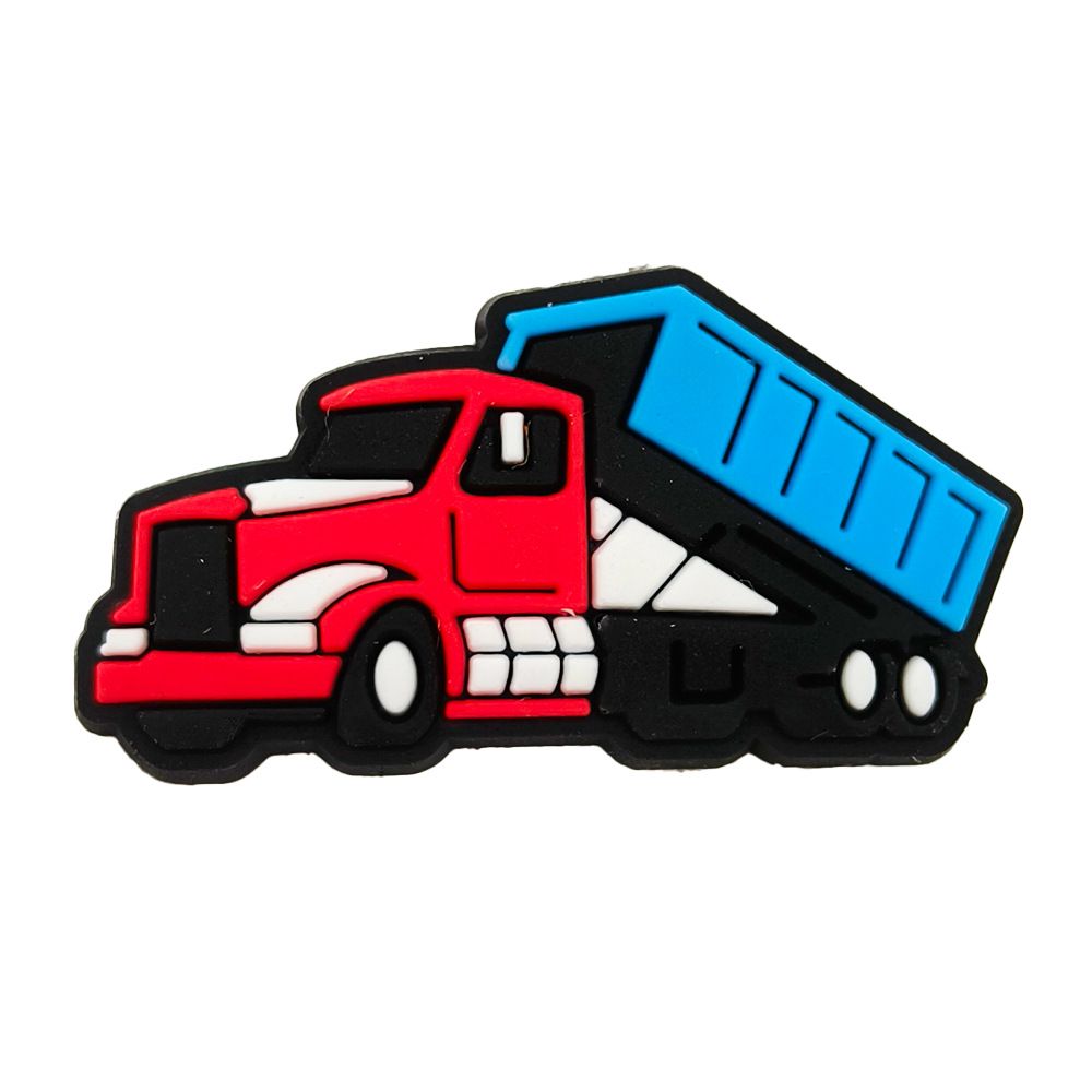 Cartoon Cute Engineering Car Series Shoes Flower Shoe Buckle Soft Rubber Shoes Accessories Toy Gift For Children_vogvips.com
