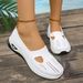 Women's 2025 Spring/summer Cross-border Large Size Women's Slip-on Fly-knit Mesh Shoes, Mom's Shoes_vogvips.com